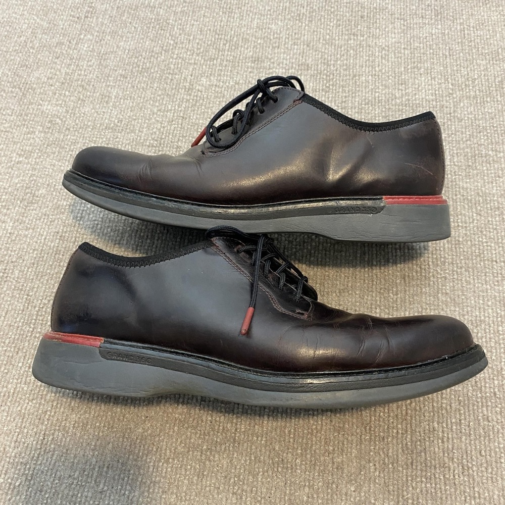 Cole Haan Grand 360 Shoes Mens Size 10 M Brown Leather Derby Dress C34112 - Picture 2 of 11